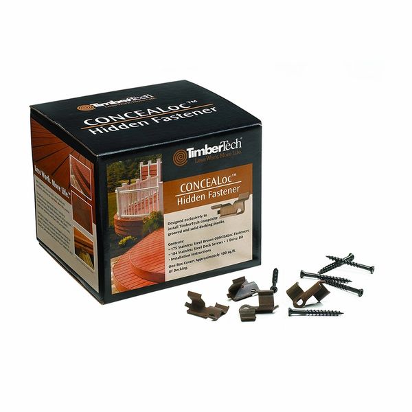 TimberTech CONCEALoc 175-Count Brown Clip Deck Hidden Fasteners (100-sq ft Coverage)