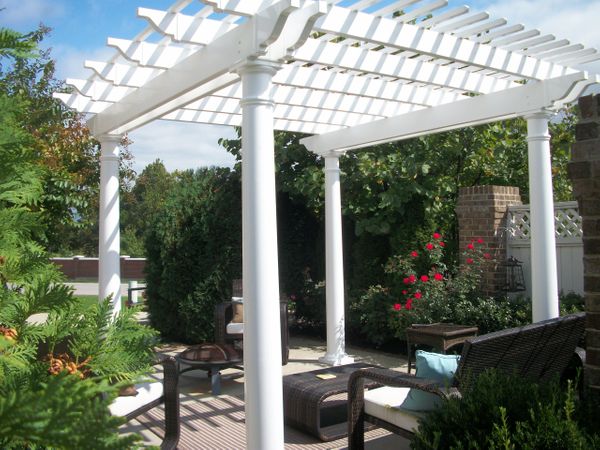 White Classic Free Standing Vinyl Pergola Kit starting at