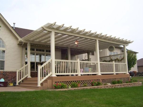 Almond Classic Free Standing Vinyl Pergola Kit starting at