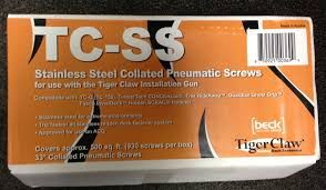 TigerClaw TC-SS Stainless Steel Pneumatic Screws QTY 920- 500 square feet