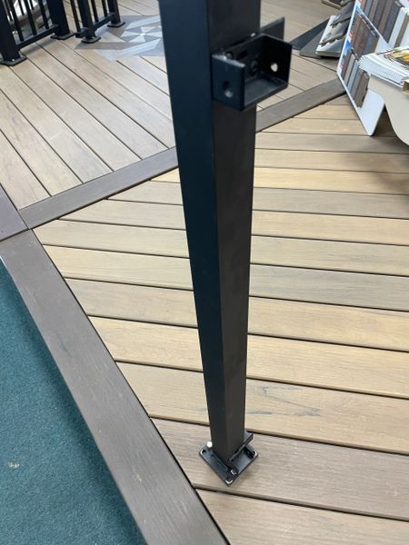 Preassembled Westbury 2"x2"x37" Corner Post w/ adjustable base cap/flair and brackets