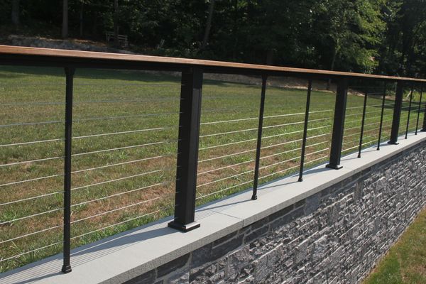 Chesapeake Railing by Key-Link with Horizontal Cable Level Top Rail Kit 36" height