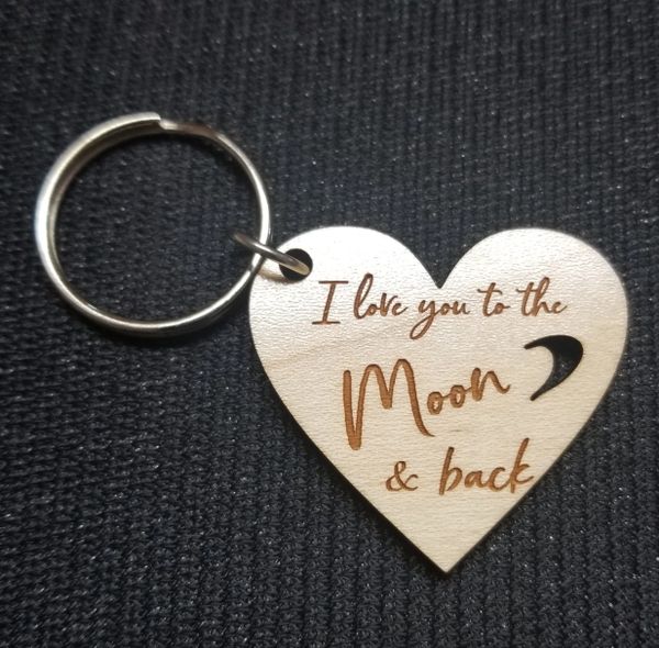 I LOVE YOU TO THE MOON AND BACK KEY RING