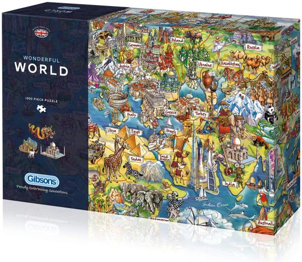 GIBSONS 1000 Pce Puzzle........WONDERFUL WORLD