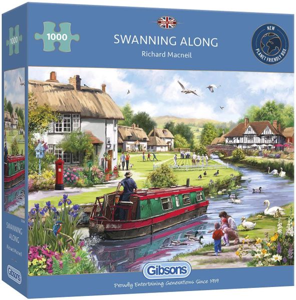 GIBSONS 1000 Pce Puzzle ........SWANNING ALONG