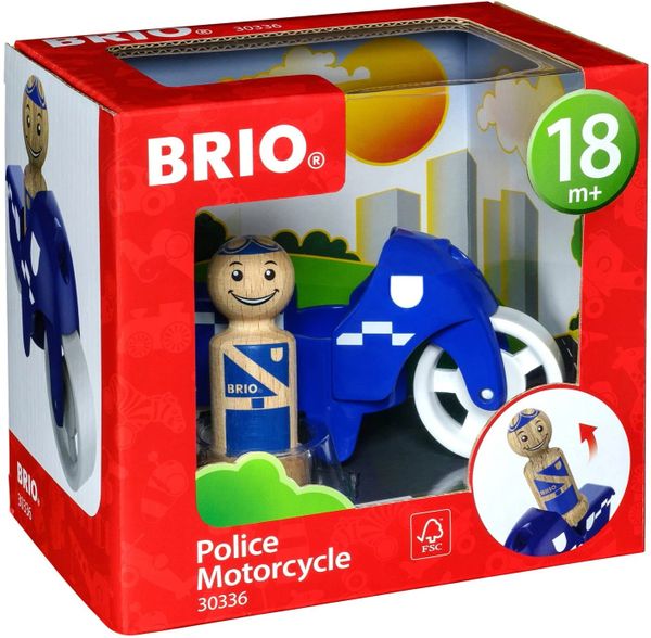 BRIO ............POLICE ..MOTORBIKE and RIDER 30336