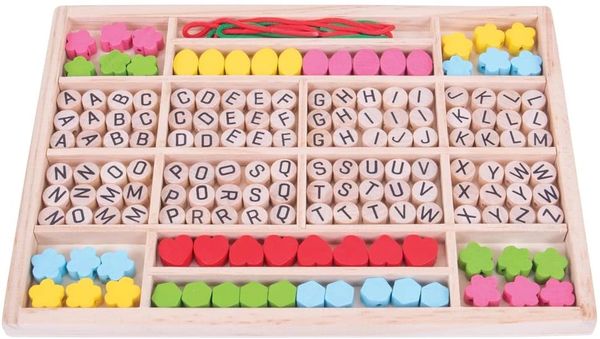 BIGJIGS ....... ALPHABET BEAD BOX