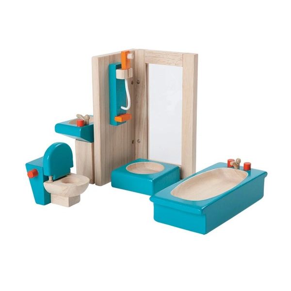 PLAN TOYS........ DOLLSHOUSE BATHROOM SET