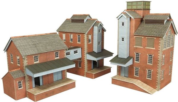 METCALFE PO229 OO/HO BREWERY BUILDINGS Ready Cut Card Kit