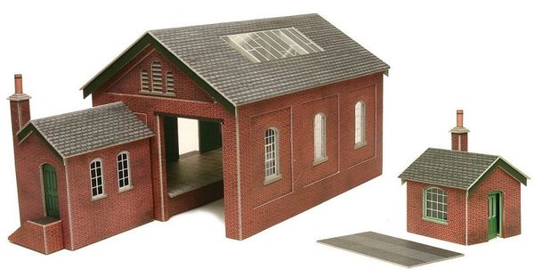 METCALFE PO232 OO/HO ..GOODS SHED..Ready Cut Card Kit