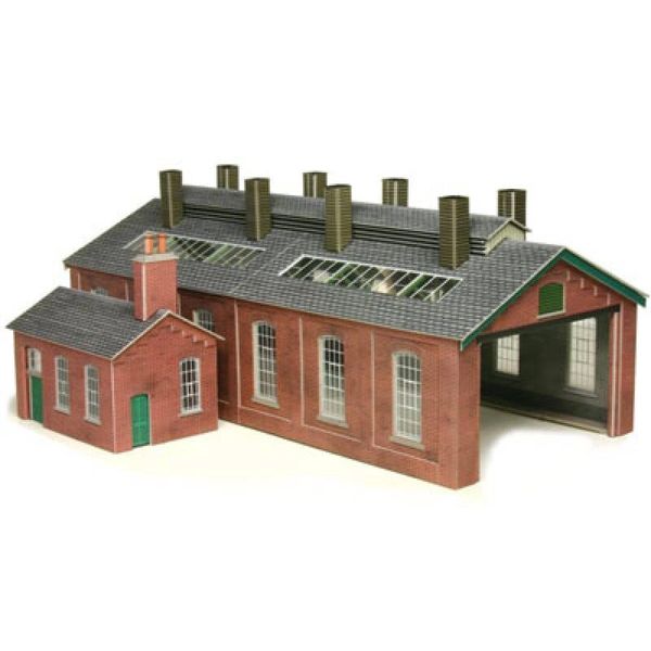 METCALFE.. PO213 ..OO/HO.... ENGINE SHED ...Ready Cut Card Kit