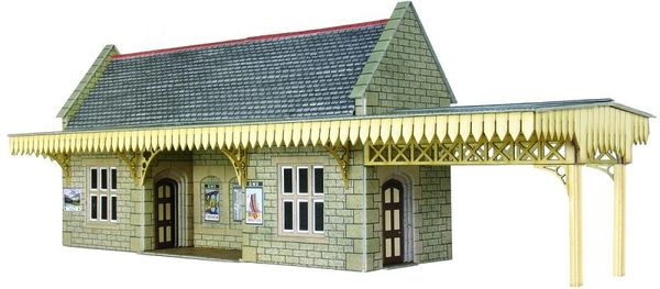 METCALFE .PO239..OO/HO...WAYSIDE STATION SHELTER ready cut card kit