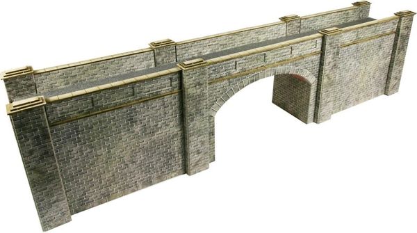 METCALFE PO247..OO/HO RAILWAY BRIDGE.. Stone Style ...ready cut card kit