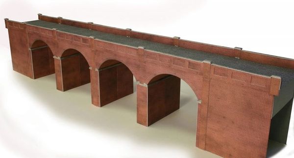 METCALFE.. PO240..OO/HO ..RED BRICK VIADUCT... ready cut card kit