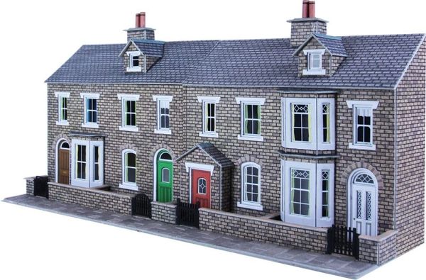 METCALFE ..PO275 ..OO/HO ..Stone Terraced House Fronts........ ready cut card kits