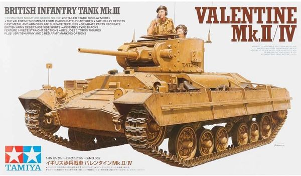 TAMIYA ,35352 1/35...VALENTINE MK.11/1V British Infantry Tank MK111