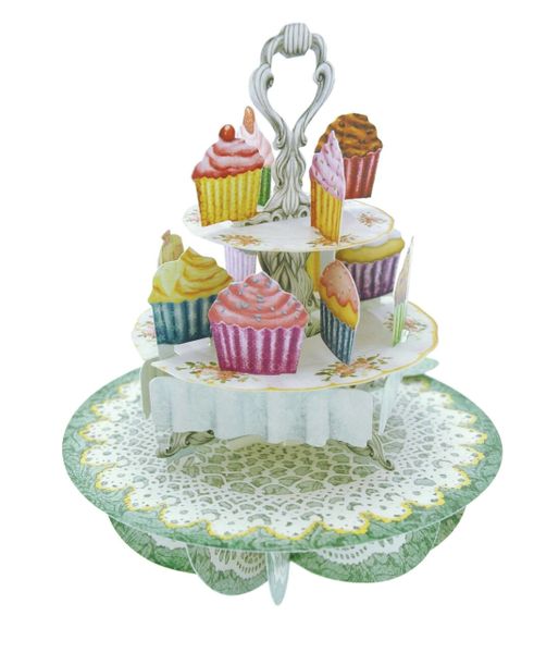 PIROUETTES 3D POP UP CARDS ...CUP CAKE TEA TIME