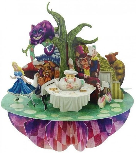 PIROUETTES 3D POP UP CARDS ....ALICE IN WONDERLAND
