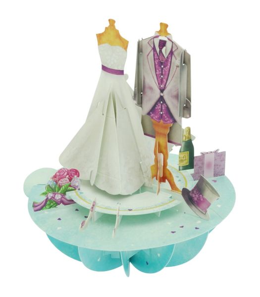 PIROUETTES 3D POP UP CARD ......THE WEDDING