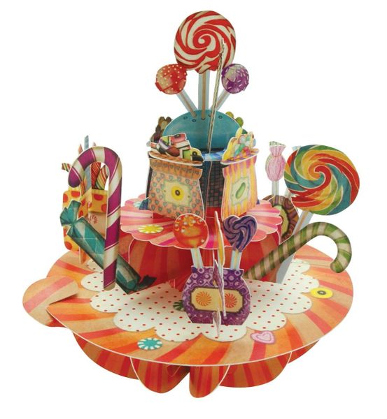 PIROUETTES 3D POP UP CARDS ..........SWEETS AND CANDY