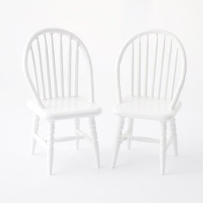 White spindle deals back chairs