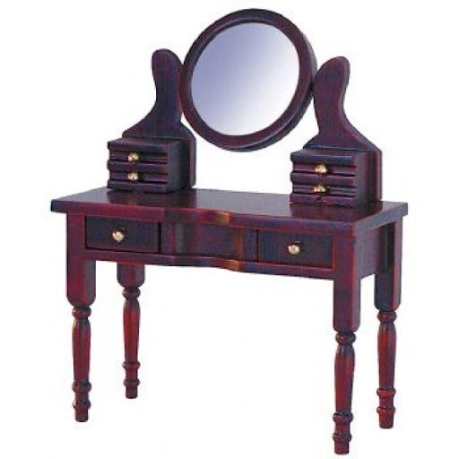 MAHOGANY SMALL DRESSING TABLE 1/12th scale