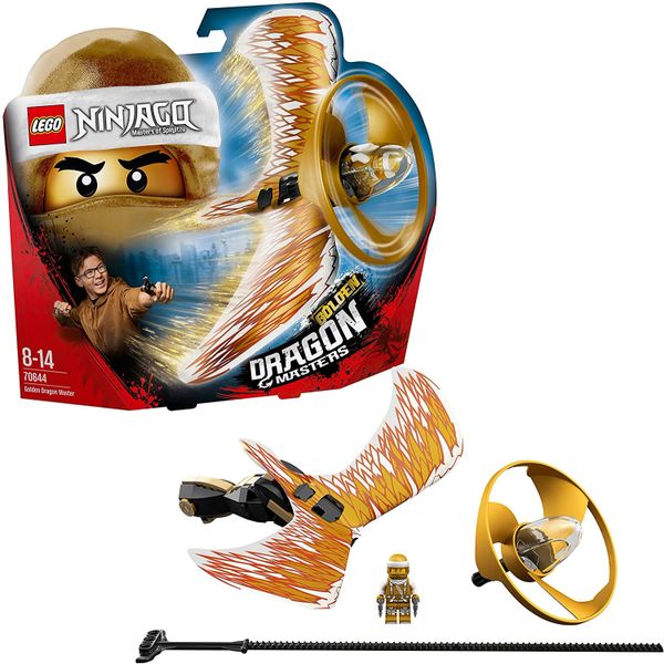 LEGO 70644 Ninjago Golden Dragon Master Flying Toy, Easy to Fly Glider for Kids