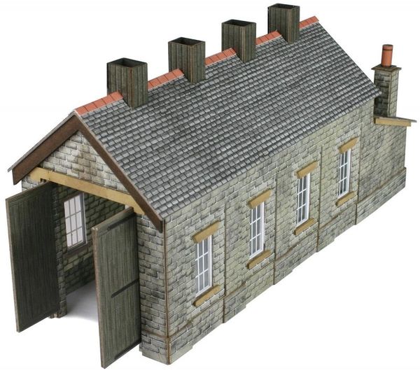 PN932 N SCALE STONE SINGLE TRACK ENGINE SHED