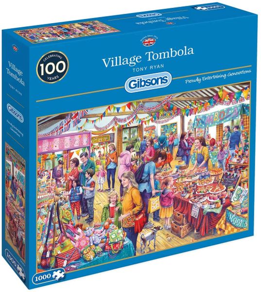 GIBSONS 1000 Pce PUZZLE ..VILLAGE TOMBOLA