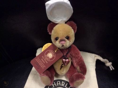 Charlie Bears SLIPPER MINI MOHAIR KEYRING 5"