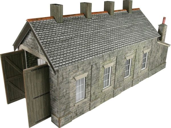 METCALFE....PO332 00/H0 SCALE STONE SINGLE TRACK ENGINE SHED