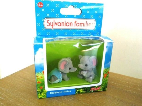 SYLVANIAN FAMILIES BABY ELEPHANT TWINS - BOXED FLAIR