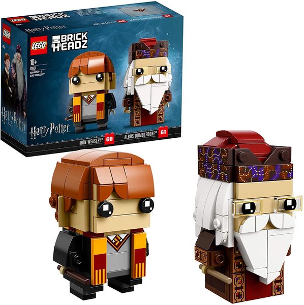 Lego BrickHeadz Ron Weasley And Albus Dumbledore Building Set, Fun Harry Potter