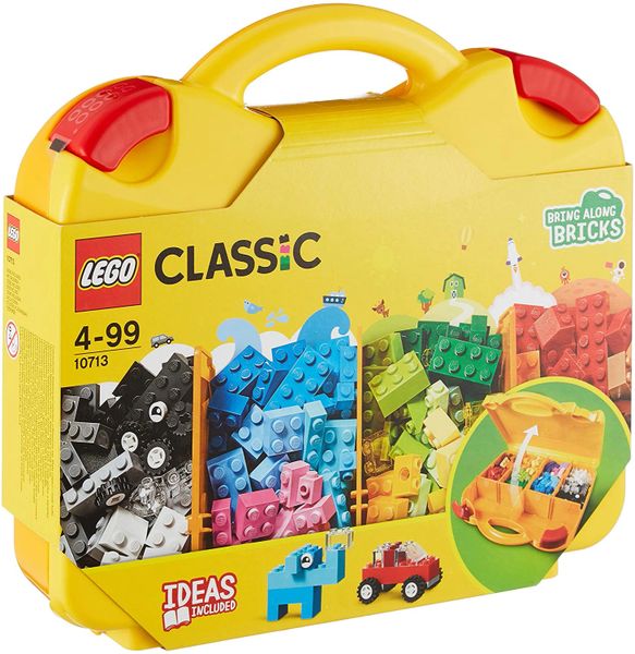 LEGO Classic Creative Suitcase, Toy Storage, Fun Colourful Building Bricks for Kids