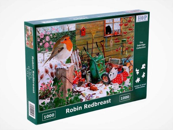 The House of Puzzles 1000 Piece Jigsaw Puzzle - Robin Redbreast -