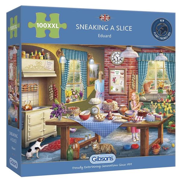 SNEAKING A SLICE EXTRA-LARGE PIECE PUZZLES