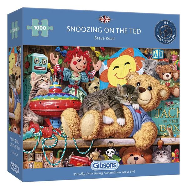 SNOOZING ON THE TED 1000 PIECE JIGSAW PUZZLE