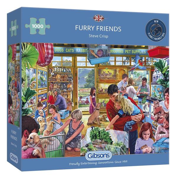 FURRY FRIENDS 1000 PIECE JIGSAW PUZZLE