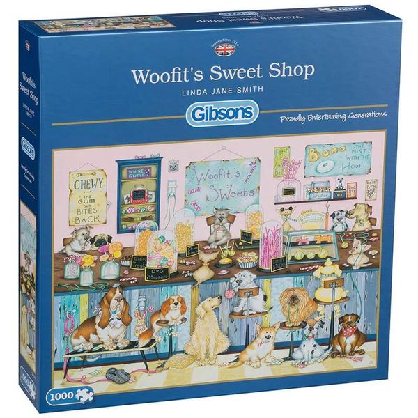 WOOFIT'S SWEET SHOP BY LINDA JANE SMITH 1000PC PUZZLE