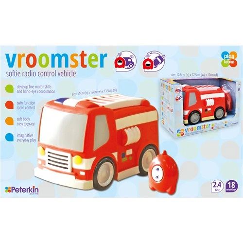 Play & Learn Vroomster Soft Rc Fire Engine