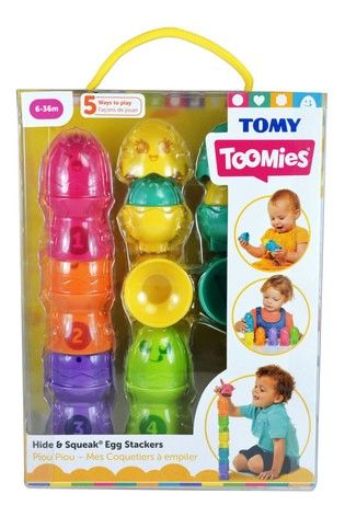 TOMY Toomies Hide & Squeak Egg Stackers