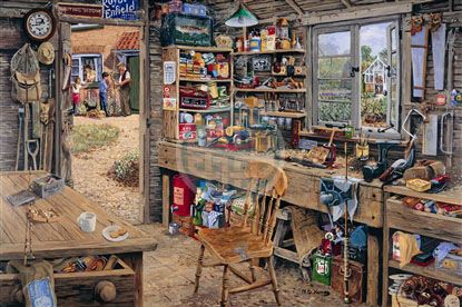 HOP PUZZLES 1000 piece ..DADS SHED