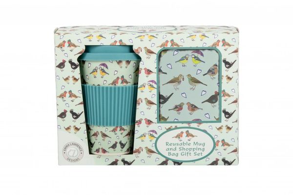 SMART FOX REUSEABLE MUG &SHOPPING BAG GIFT SET