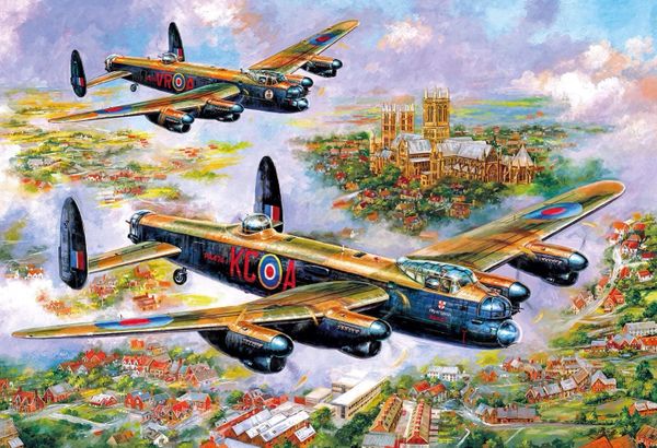 GIBSONS 500Piece Puzzle.....LANCASTERS OVER LINCOLN