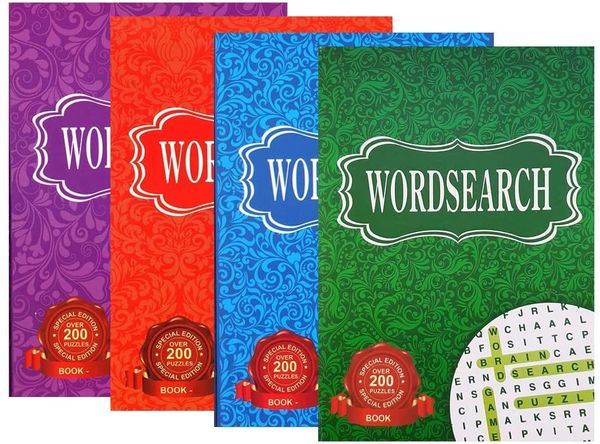 W.F Graham Word Search Puzzle Books, Multicolour size A5 Set of 4 Assorted