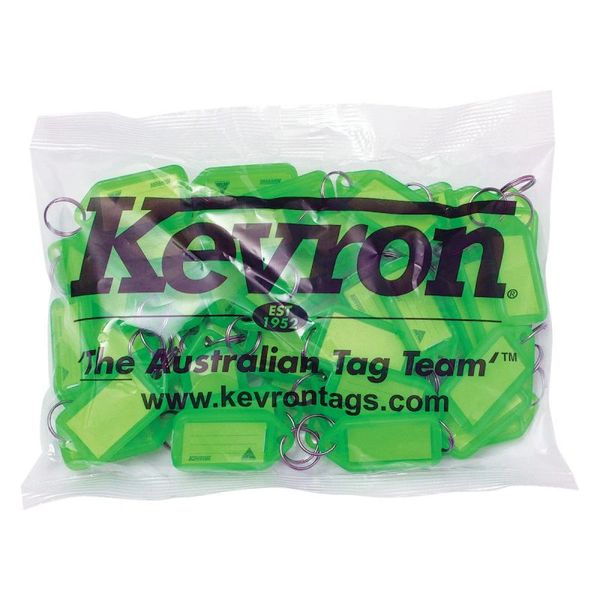 Kevron ID38 Green Fluoro Key Tags
