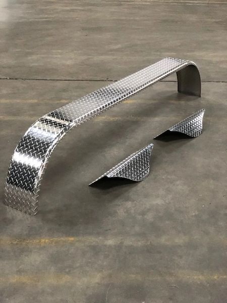 Triple Axle Aluminum Trailer Fender with Tear Drops | Coyote MFG Co