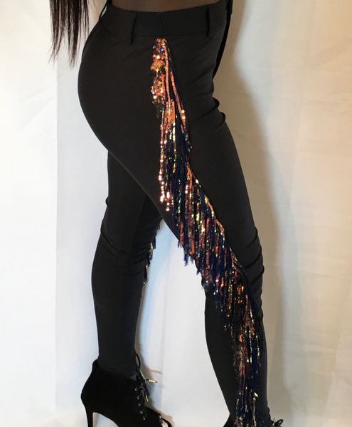 wide leg black ripped jeans