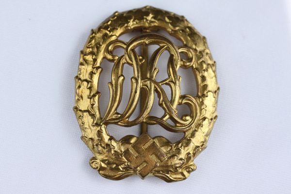 WWII German DRL Sports Badge : Wernstein Jena - Gold Grade | WW2 German ...