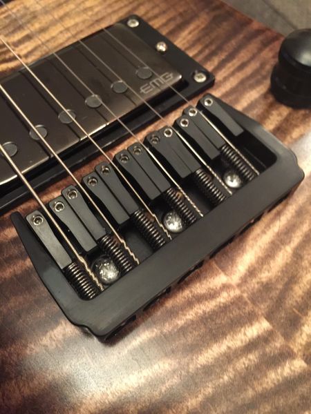 Grainger Hardtail Guitar Bridge - 7 String, 10.5mm String Spacing ...